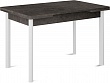 стол Милан-2 EVO 120х80 (+30+30) (ноги №9 металл белые) (сер камень)