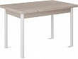 стол Милан-2 EVO 120х80 (+30+30) (ноги №4 металл белые) (лофт)