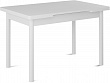 стол Милан-1 EVO 110х70 (+30+30) (ноги 4 белый) (Белый цемент)