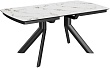 стол Атланта-3/Е (керамика) 130х90(+37) (ноги черные) (керамика CHAMPAGNE)