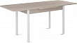стол Милан-2 EVO 120х80 (+30+30) (ноги №4 металл белые) (лофт)