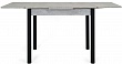 стол Милан-2 EVO 120х80 (+30+30) (ноги 4 чёрный) (светлый цемент)