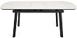 стол Шамони-3 (керамика) 180х90(+37) (ноги черные) керамика White Marble