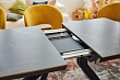 стол Атланта-3/Q (керамика) 130х90(+37) (ноги черные) (керамика Black Marble)